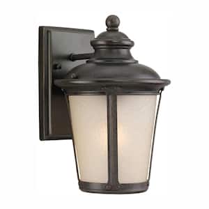 Cape May 1-Light Burled Iron Outdoor 10.5 in. Wall Lantern Sconce