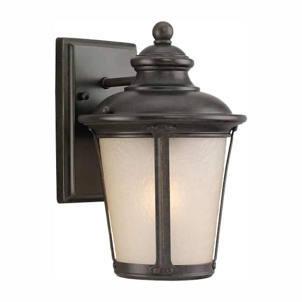 Generation Lighting Cape May 1-Light Burled Iron Outdoor 10.5 in. Wall Lantern Sconce