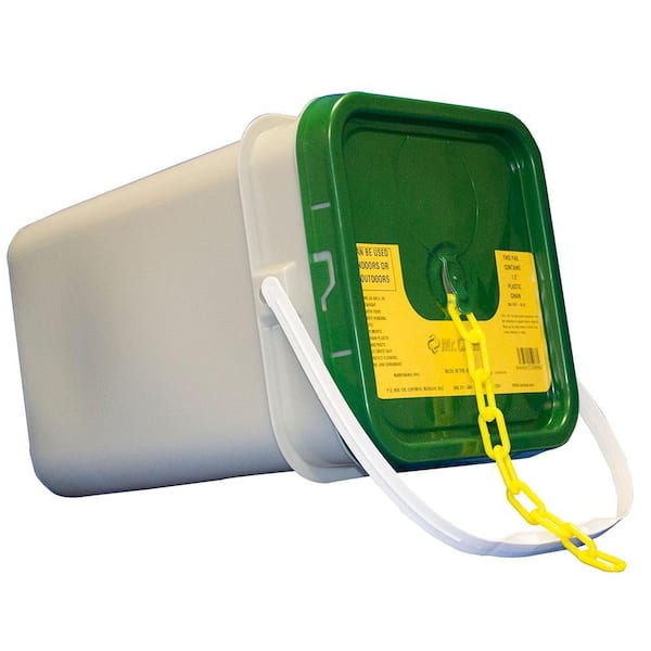 1.5 in. (#6, 38 mm) x 300 ft. Pail Yellow Plastic Chain