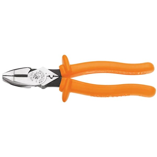 Klein Tools 9 in. Insulated Side Cutting Crimping Pliers