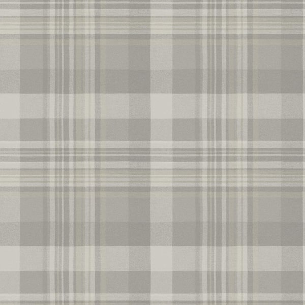 Chesapeake 10 in. W x 13 in. L Grey Dutton Plaid Wallpaper Sample