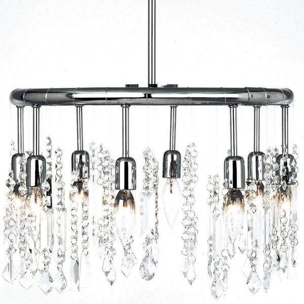 Filament Design Jonelle 8-Light Polished Chrome Chandelier with Crystal Accents