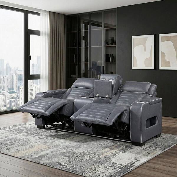 その他 LAZ BD COMPLETE SET 2025 Lazzara Bedos 73 in. W Blue Top Grain Leather 2-Seater Power