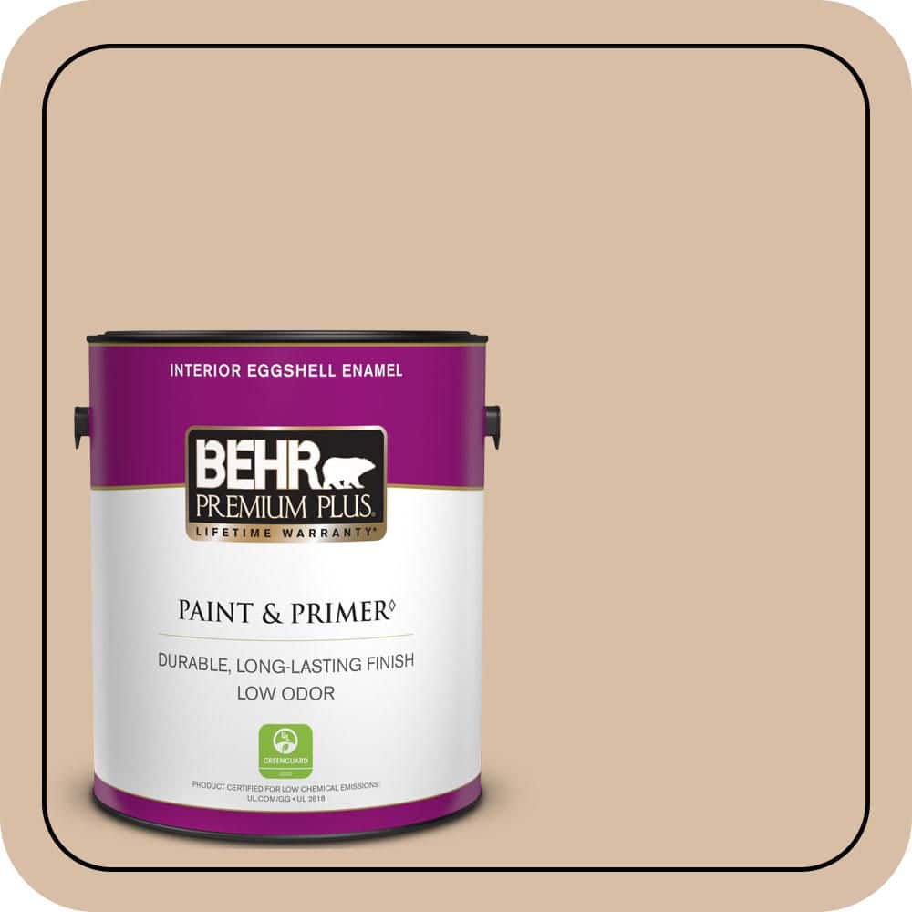 1 gal. #S240-3 Ash Blonde Eggshell Enamel Low Odor Interior Paint & Primer price history on PriceWatchPro