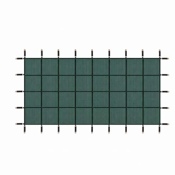Inground Pool Safety Cover, Fits 18x36ft Rectangular Swimming Pools, Green Mesh