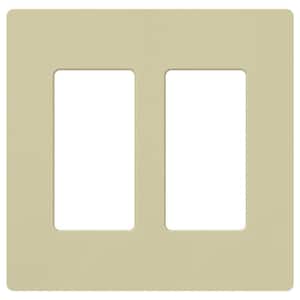 Claro 2 Gang Wall Plate for Decorator/Rocker Switches, Satin, Sage (SC-2-SA) (1-Pack)