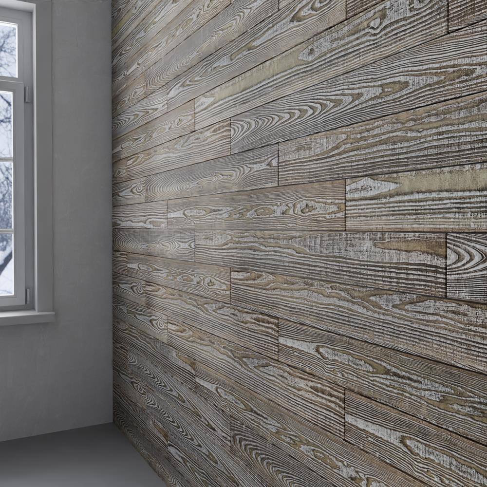 Barn Gray Premium Rustic Wood Wall Planks - 4 ft. Length (6-Pack)