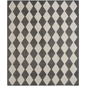 Positano Black 8 ft. x 10 ft. Diamond Contemporary Area Rug