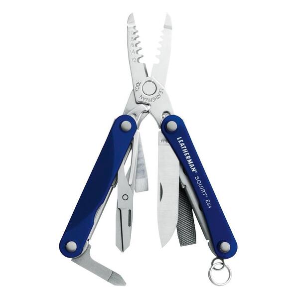 Leatherman Tool Group Squirt Sized Blue Multi-Purpose Key Chain Tool with Electrical Scissors