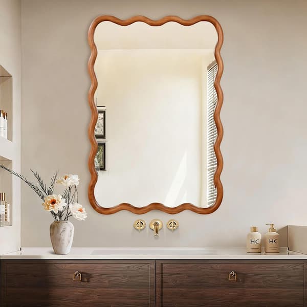 JUJABU 24 in. W x 36 in. H Rectangle Wood Framed Wall Bathroom