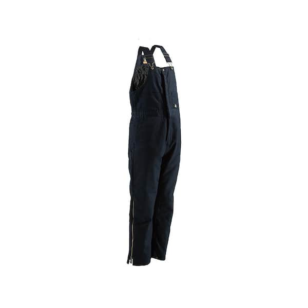 Berne Men's 44 in. x 32 in. Navy Polyester and Cotton Deluxe Twill Insulated Bib Overall