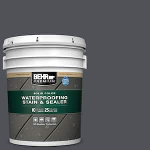 5 gal. #N510-6 Orion Gray Solid Color Waterproofing Exterior Wood Stain and Sealer