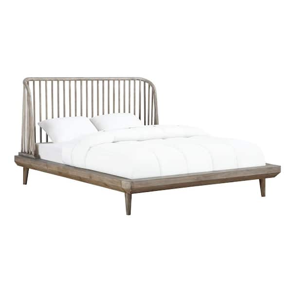 Modus Furniture Spindle Light Wood With All Solid Construction Sandstone California King Platform Bed 1tr1h6 The Home Depot Modus Furniture Spindle Light Wood With, California King Headboard With Bed Frame