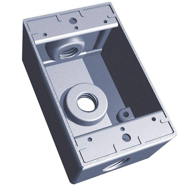 Red Dot 1-Gang Deep Rectangular Electrical Box with 3 1 in. Holes