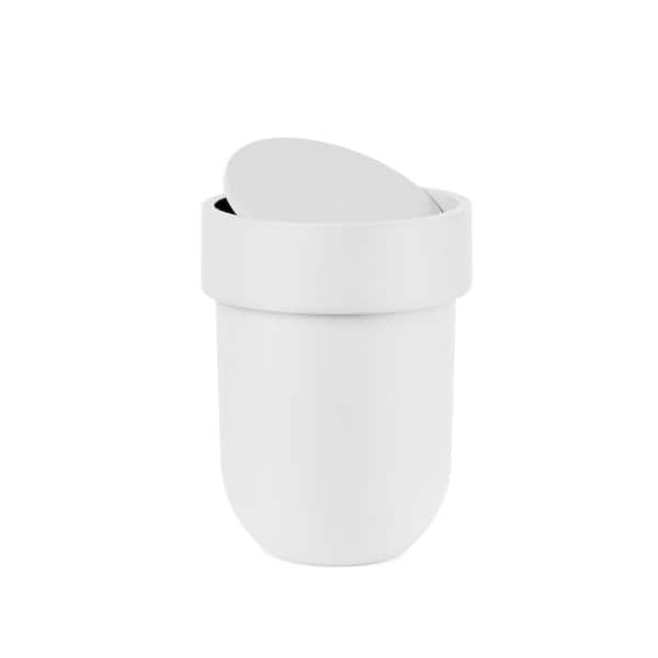 Umbra Touch Waste Can with Lid White