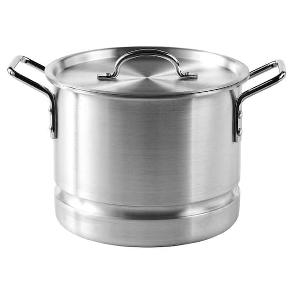 Imusa Aluminum 32 Quart Steamer Pot with a 21 Quart Steamer Basket and  Glass Lid/Multipots 2 Count