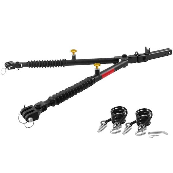 Tow Bar, 7,500 lbs. Towing Capacity with Ropes, Powder-Coating Alloy Steel Bumper-Mounted Universal Towing Bar