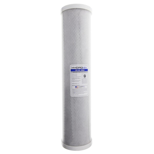 HYDRONIX CB-45-2005 4.5 in. x 20 in. 5 Micron NSF Carbon Block Filter