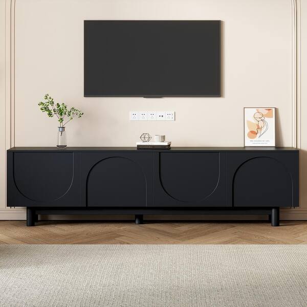 テレビボード Harper & Bright Designs Black Modern TV Stand Fits TVs up to