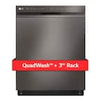 24 in. PrintProof Black Stainless Steel Front Control Dishwasher