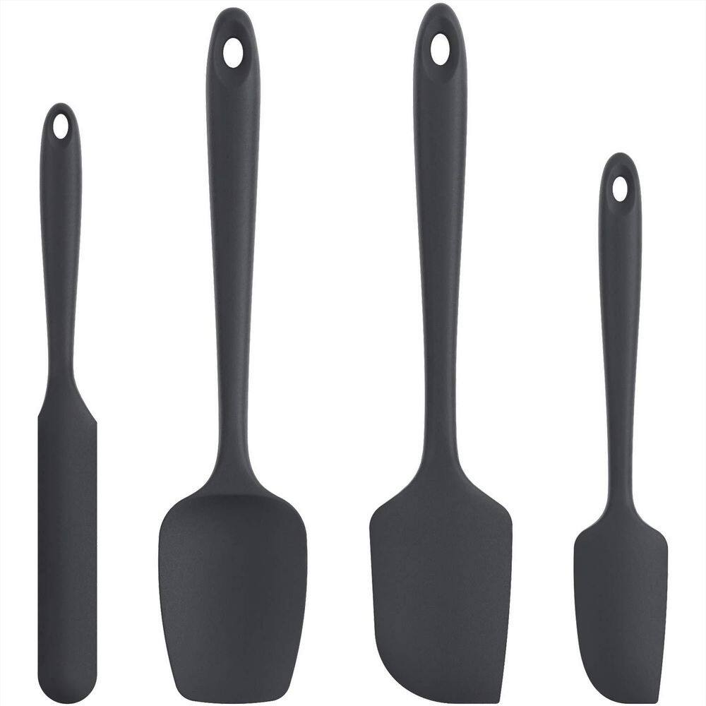 Black Silicone Spatula Set with 600 Degrees Fahrenheit Heat Resistant for Food to Stuck in, Dishwasher Safe price history on PriceWatchPro