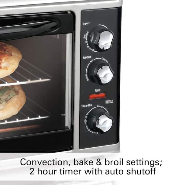 12 Slice Black Countertop Oven, Hamilton Beach Countertop Oven With Rotisserie And Convection