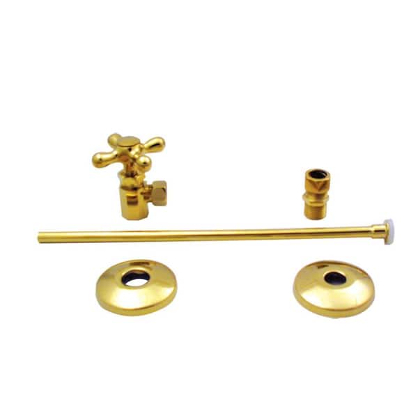 Belle Foret Universal Toilet Supply Kit in Polished Brass