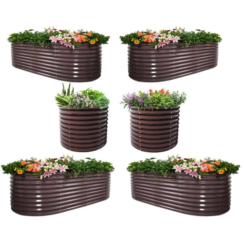 6-Piece Brown Metal Raised Garden Bed for Flexible Backyard Layouts price history on PriceWatchPro