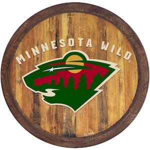 20 in. Minnesota Wild "Faux" Barrel Plastic Decorative Sign