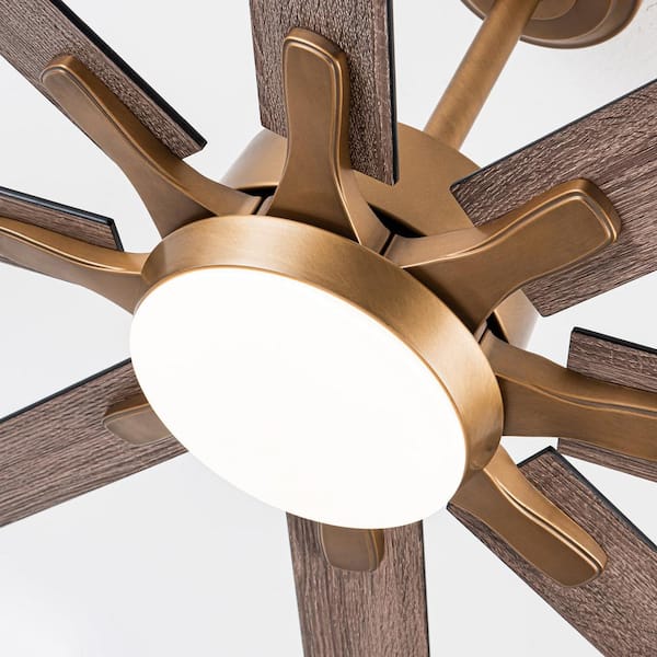 maaa88k0♡ matrix decor 65 in. LED Indoor Gold DC Motor Ceiling Fan