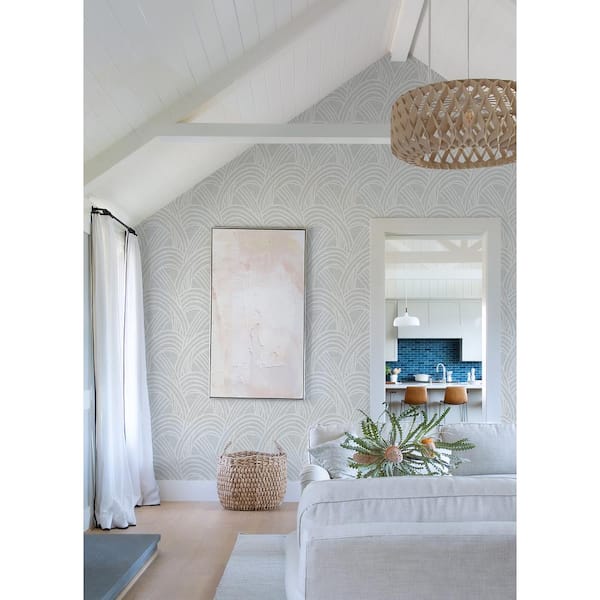 Farrah Grey Geometric Strippable Non Woven Wallpaper