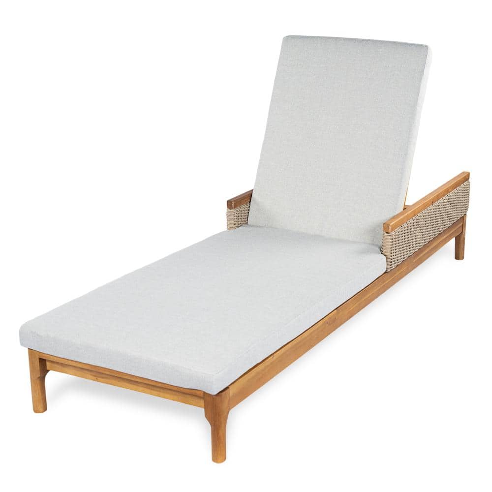 "Gray 76.8"" Outdoor Chaise Lounger with Cushions, Patio Furniture for Garden, Deck, Poolside" price history on PriceWatchPro