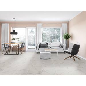 Take Home Tile Sample Leonardo Venato 4 in. x 4 in. Polished Porcelain Marble Look Floor and Wall Tile