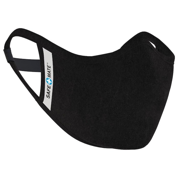 SAFE + MATE Safe-Mate x Case-Mate - Cloth Face Mask - Washable and Reusable - Adult L/XL - Cotton - Includes Filter - Black