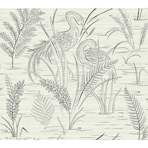 60.75 sq. ft. Fernwater Cranes Wallpaper