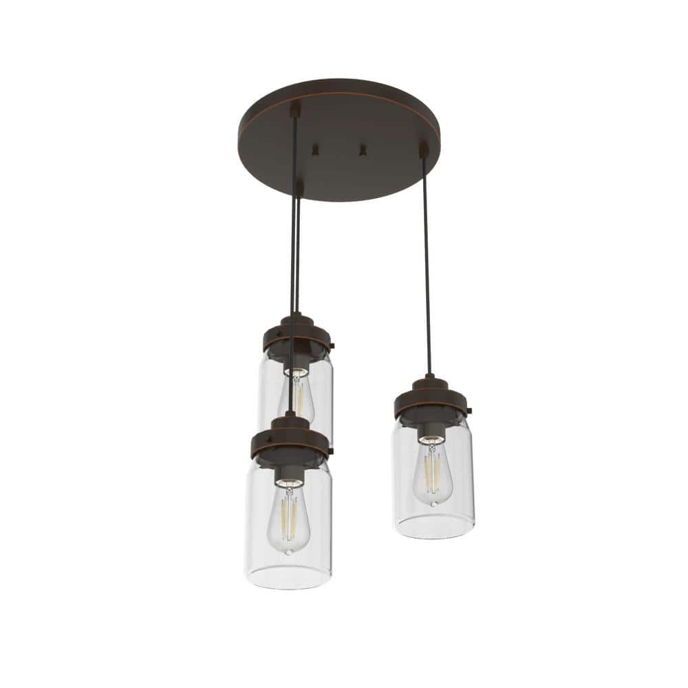 Devon Park Onyx Bengal 8.75" Rustic Cluster Jar Pendant Light