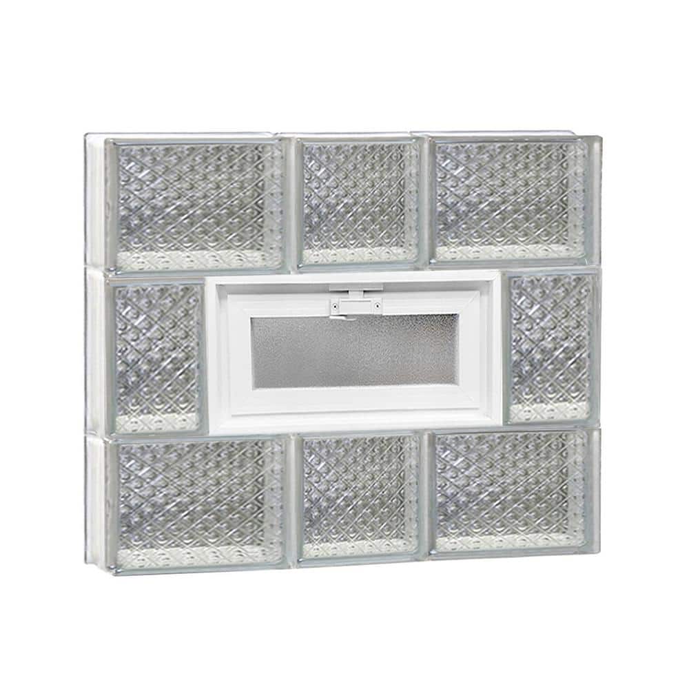 21.25 in. x 19.25 in. x 3.125 in. Frameless Diamond Pattern Vented Glass Block Window price history on PriceWatchPro