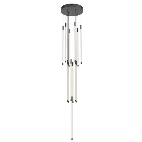 KUZCO Motif 27 in. 1 Light 115-Watt Black Integrated LED Pendant Light