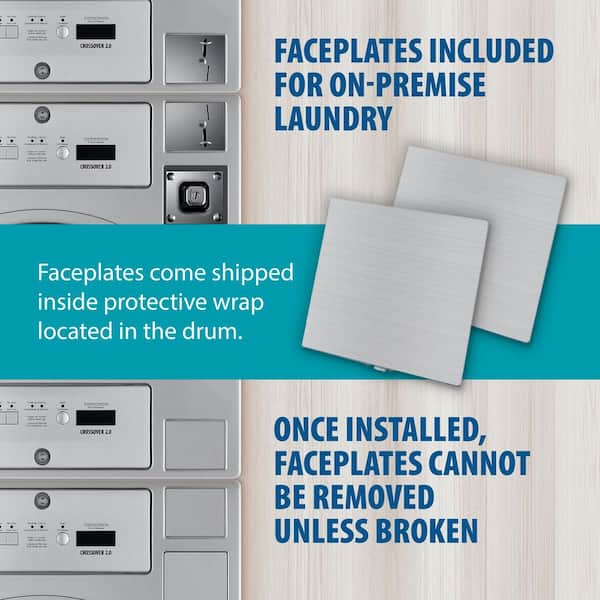 Commercial Laundry 7 cu. ft. Grey Stacked Gas Dryer, Coin-Operated and Free Use