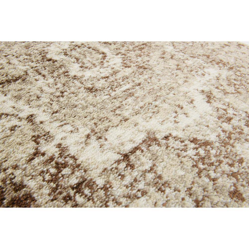 Chocolate Brown Medallion Synthetic Runner Rug 2' x 6'