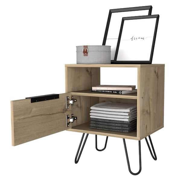 Huelva Light Oak 1 Drawer 22 in. W Nightstand