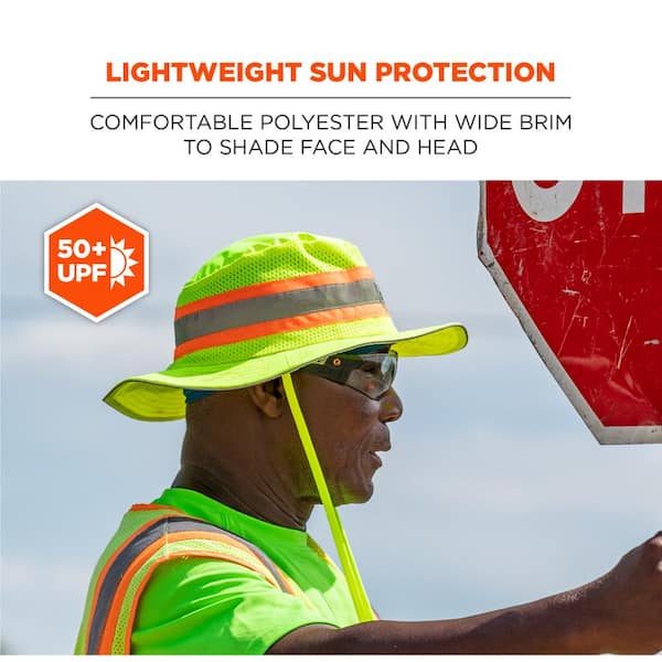 Ergodyne GloWear Large/Extra Large Hi-Vis Orange Ranger Hat 8935
