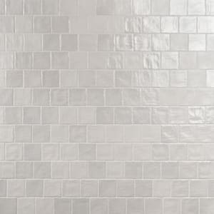 Amagansett Gin White 4 in. x 4 in. Mixed Finish Ceramic Wall Tile (0.108 Sq. Ft./Each)