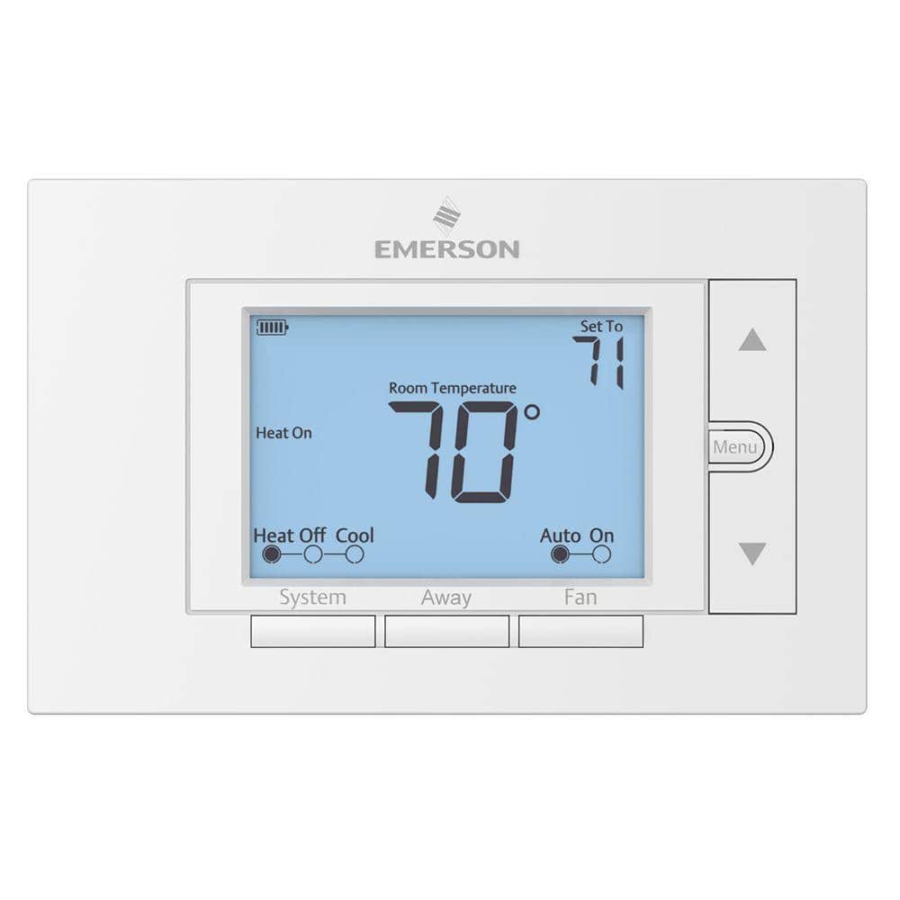 White Digital Non-Programmable Thermostat with Backlit Display