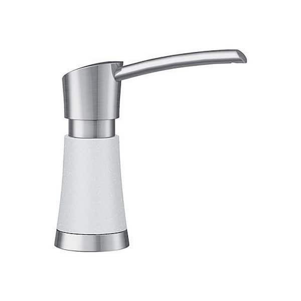 Blanco Artona Deck-Mounted Soap and Lotion Dispenser in White and Stainless