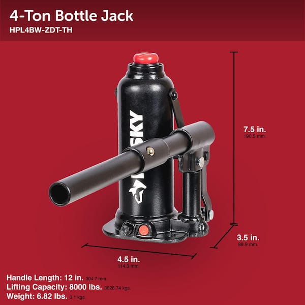 Husky 4 Ton Bottle Jack HPL4BW-ZDT-TH - The Home Depot