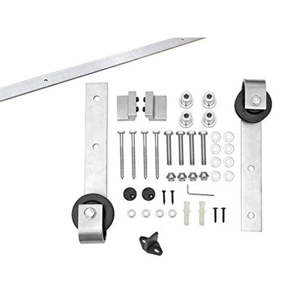 6 ft. Stainless Steel Sliding Barn Wooden Door Hardware Set