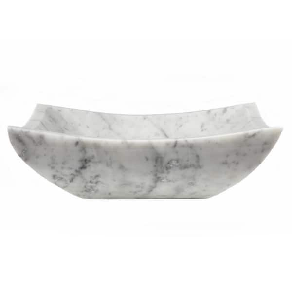 Eden Bath Square Deep Zen Sink in Carrara Marble