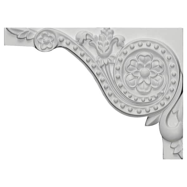 Ekena Millwork 5/8 in. x 8 in. x 5-7/8 in. Polyurethane Left Antonio Stair Bracket Moulding