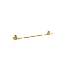 Que New Collection 30 in. Back to Back Shower Door Towel Bar in Polished Brass